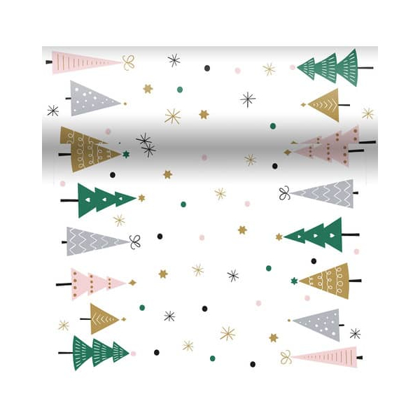 7321012074272 - WeihnTischtuchrolle 3in1 Dunicel Bäume 7321012074272 Duni
