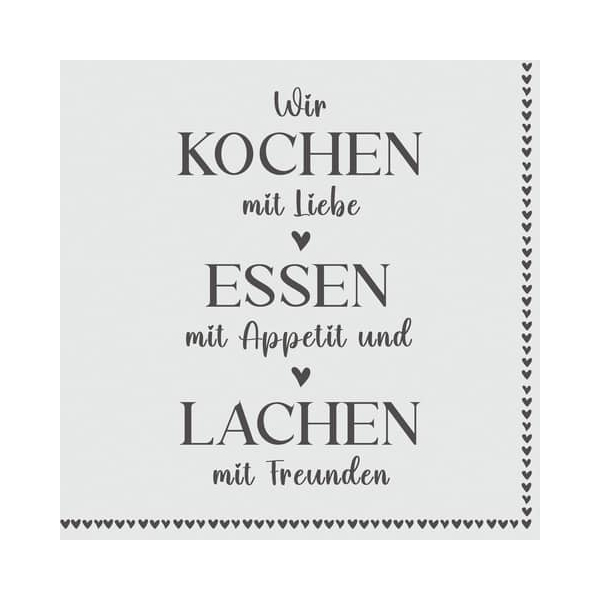 7321012092337 - Motivserviette 33x33cm Spruch 7321012092337 PAPER+DESIGN