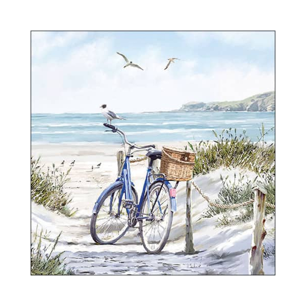 8712159184761 - Motivserviette 33x33cm Fahrrad am Strand 8712159184761 20 Stück