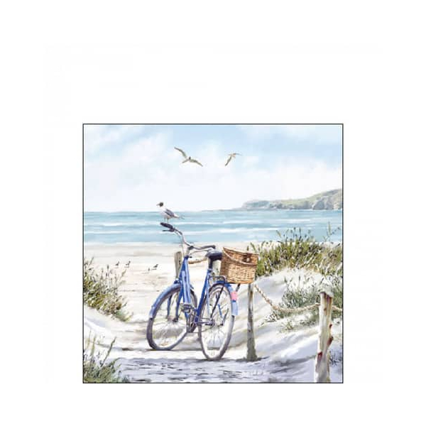 8712159188165 - Motivserviette 25x25cm Fahrrad am Strand 8712159188165 20 Stück