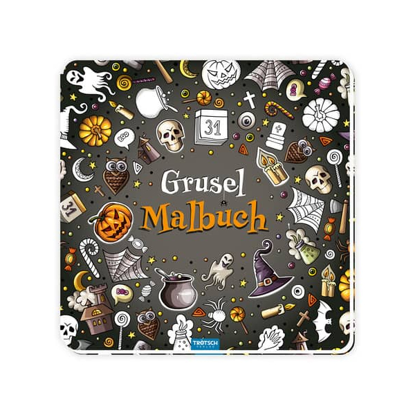 9783988021144 - Malbuch Stickermalbuch Gruselmalbuch mit Stickern Halloween