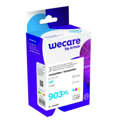 WeCare Tintenpatrone komp. mit HP 903XL1CC20AE, Inhalt: 12ml, 3 Farben