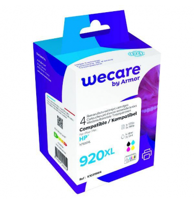 WeCare Tintenpatrone komp. mit HP 920XLC2N92AE, Inhalt: 48ml, 4 Farben