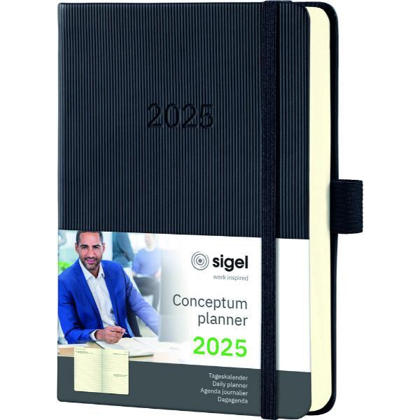 4004360781094 - Taschenkalender C2511 Conceptum schwarz 1 Tag   1 Seite Sa So   einer Seite  (108x151cm) 2025 4004360781094 Sigel