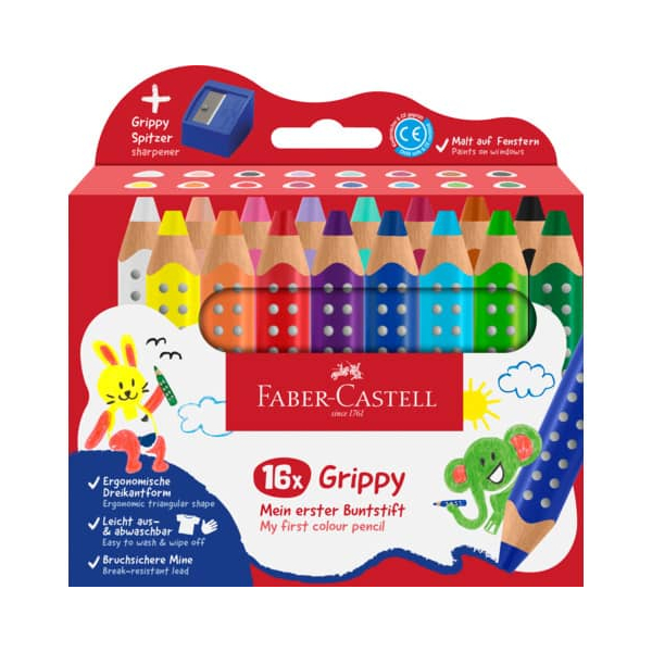 4005401106456 - Farbstiftetui Grippy 16 Stück sortiert 4005401106456 Faber-Castell