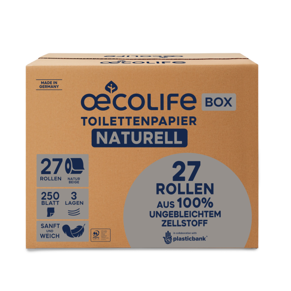 4262419331427 - Toilettenpapier  1602702 3-lagig naturbeige 250 Bl Rolle 4262419331427 27 Stück