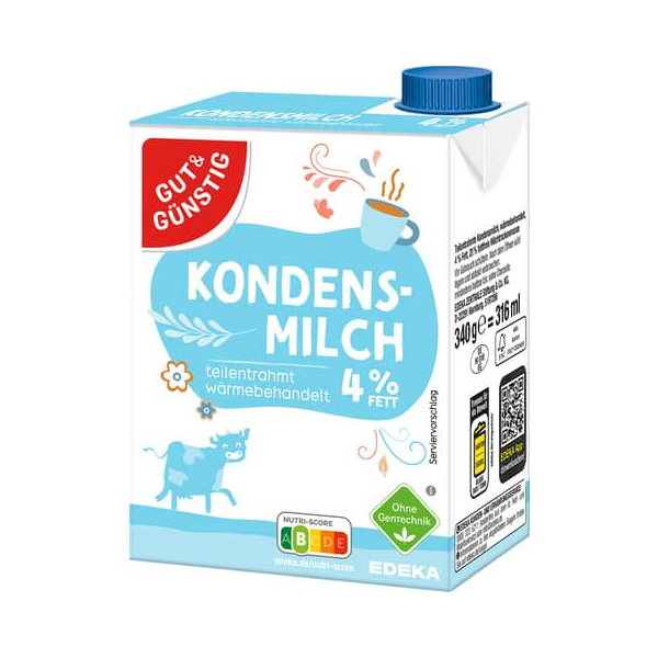 4311501669952 - Kondensmilch 4026525008 4% Fett 340ml im Tetrapack 4311501669952 Gut & Günstig