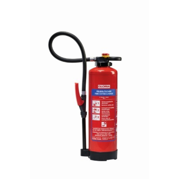 4006325924003 - Feuerlöscher Gloria® WKL 6 PRO DIN EN 3 Leistung 21 A ideal für Li-Ionen Akkus bis 642 Wh 6 l 65 s 4 m Schlagknopf Löschlanze & Löschpistole