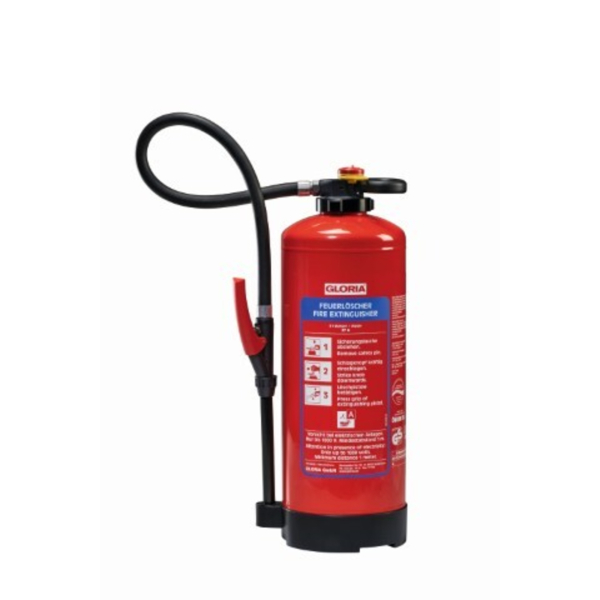 4006325936945 - Feuerlöscher Gloria® WKL 9 PRO DIN EN 3 Leistung 27 A ideal für Li-Ionen Akkus bis 1285 Wh 9 l 80 s 4 m Schlagknopf Löschlanze & Löschpistole