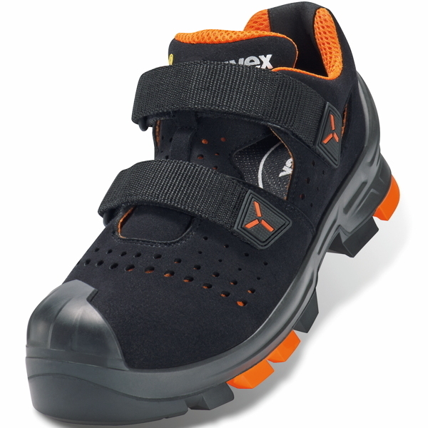 4031101652740 - 2 6500241 esd Sicherheitssandale S1P Schuhgröße (eu) 41 Schwarz Orange 1 Paar - Uvex