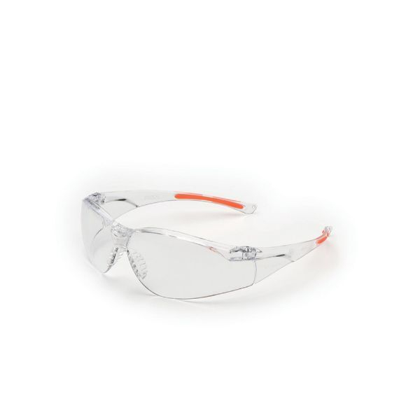 8033661822362 - Schutzbrille 513 Clear 2 mit Bügeln farblosorange transparent 8033661822362 UNIVET