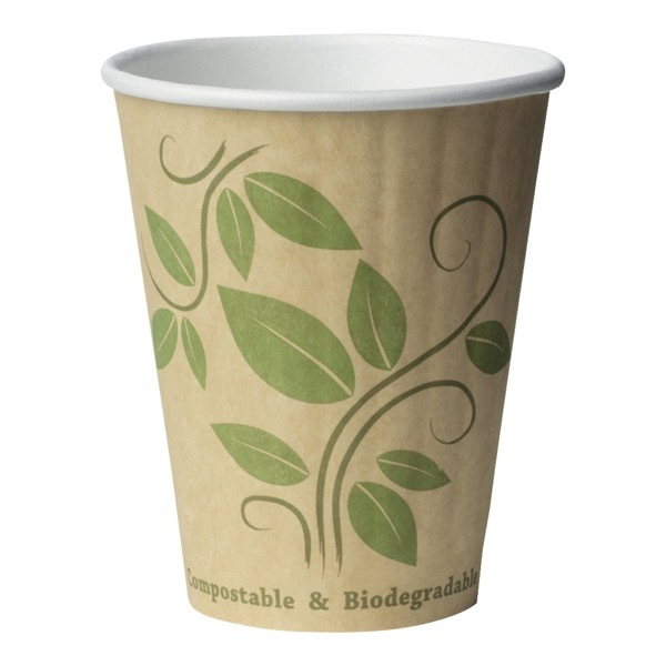 7321011707010 - Coffee to go Becher Eco kompostierbar Nachhaltiger Hartpapierbecher mit Bio-Beschichtung für Heißgetränke  1 Karton = 20 Beutel à 40 Stück = 800 Stück 240 ml