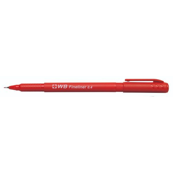 5021203905027 - Fineliner WB 746002 04 mm Schaft Schreibfarbe Schreibfarbe rot 5021203905027 HAINENKO