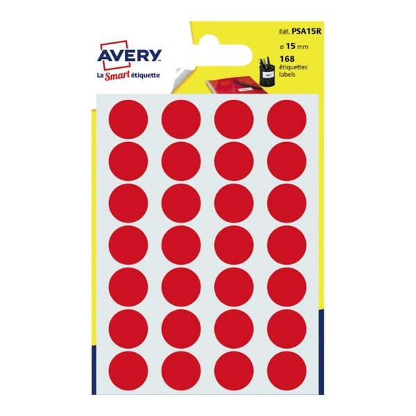 5014702026362 - Markierungspunkte Avery Zweckform PSA15R D 15mm rot 5014702026362 168 Stück