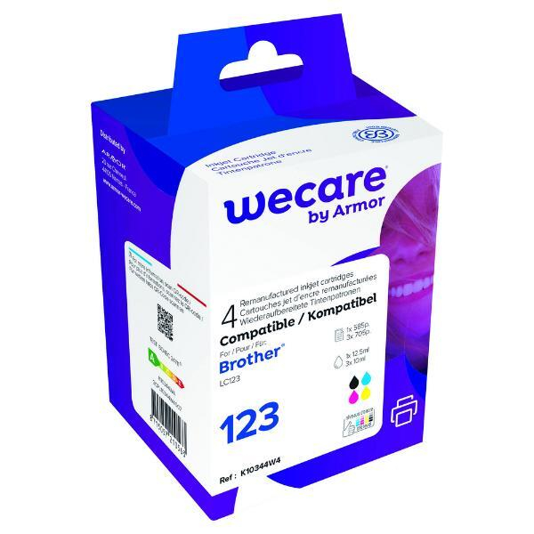 8715057210563 - WeCare Tintenpatrone komp mit brother LC123 Inhalt 125ml 4 Farben 8715057210563 Brother