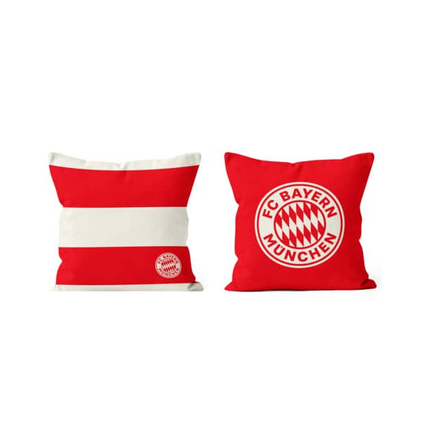 4066974502397 - Kissen 40x40cm Logo Stripes rotweiß 4066974502397 FC Bayern