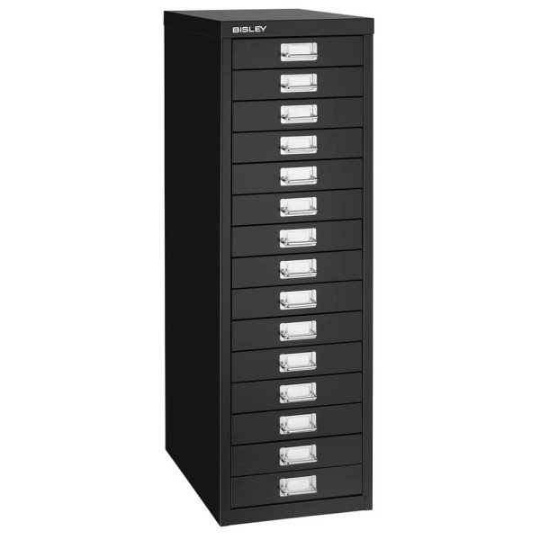 5020073741957 - Schubladenschrank MultiDrawer? 39er Serie L3915833 Stahl 15 Schubladen (Vollauszug) A4 279 x 86 x 38 cm schwarz