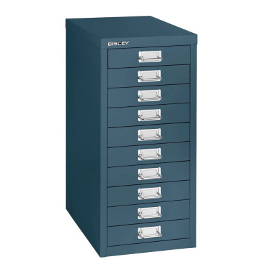 Schubladenschrank MultiDrawer™ 29er Serie L2910105, Stahl, 10 Schubladen (Vollauszug), A4, 27,9 x 59 x 38 cm, blau