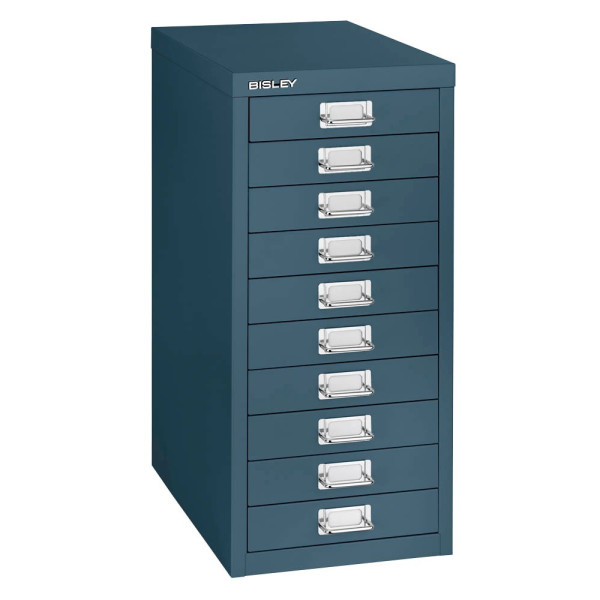 5020073769920 - Schubladenschrank MultiDrawer? 29er Serie L2910105 Stahl 10 Schubladen (Vollauszug) A4 279 x 59 x 38 cm blau