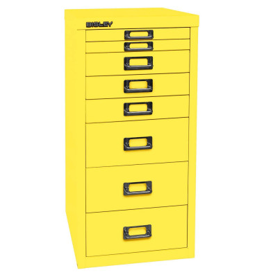 Schubladenschrank MultiDrawer™ 29er Serie L296102, Stahl, 6 Schubladen (Vollauszug), A4, 38 x 59 x 27,8 cm, gelb