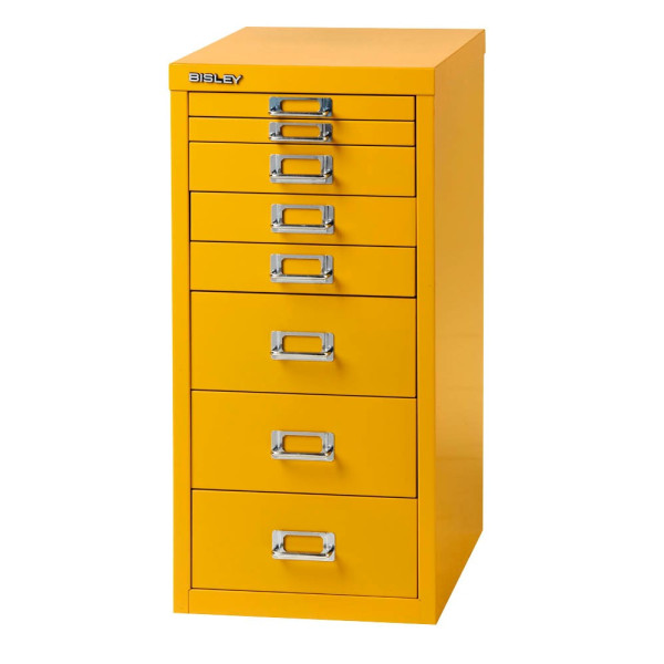 5020073770100 - Schubladenschrank MultiDrawer? 29er Serie L298102 Stahl 8 Schubladen (Vollauszug) A4 278 x 59 x 38 cm gelb