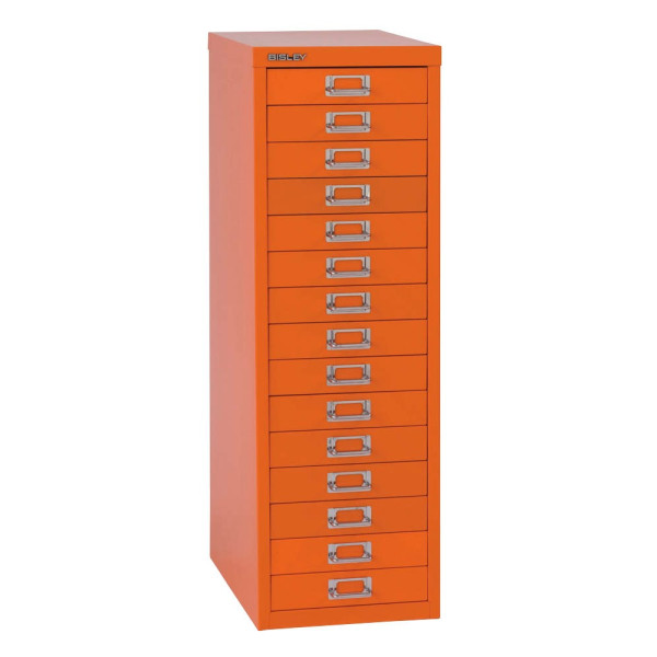 5020073770155 - Schubladenschrank MultiDrawer? 39er Serie L3915103 Stahl 15 Schubladen (Vollauszug) A4 279 x 86 x 38 cm orange