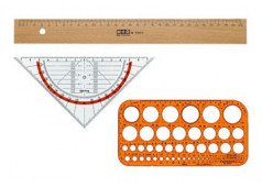 Bild der Kategorie Dreiecke / Lineale / Schablonen Kunststoff 30cm