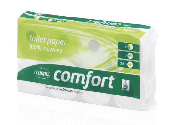 Wepa Toilettenpapier 037060 Comfort, 8 Rollen