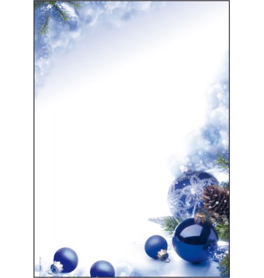 Weihnachtspapier blau/weiß