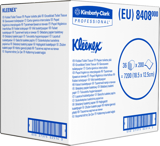 Kleenex Toilettenpapier 8408 Ultra 2-lagig 7200 Einzelblatt